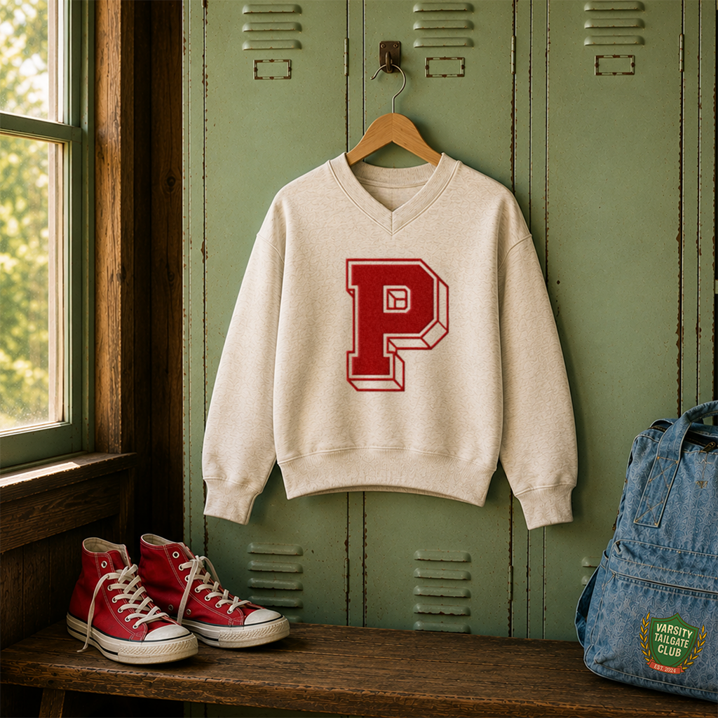 Varsity Letterman Custom V-Neck Sweatshirt