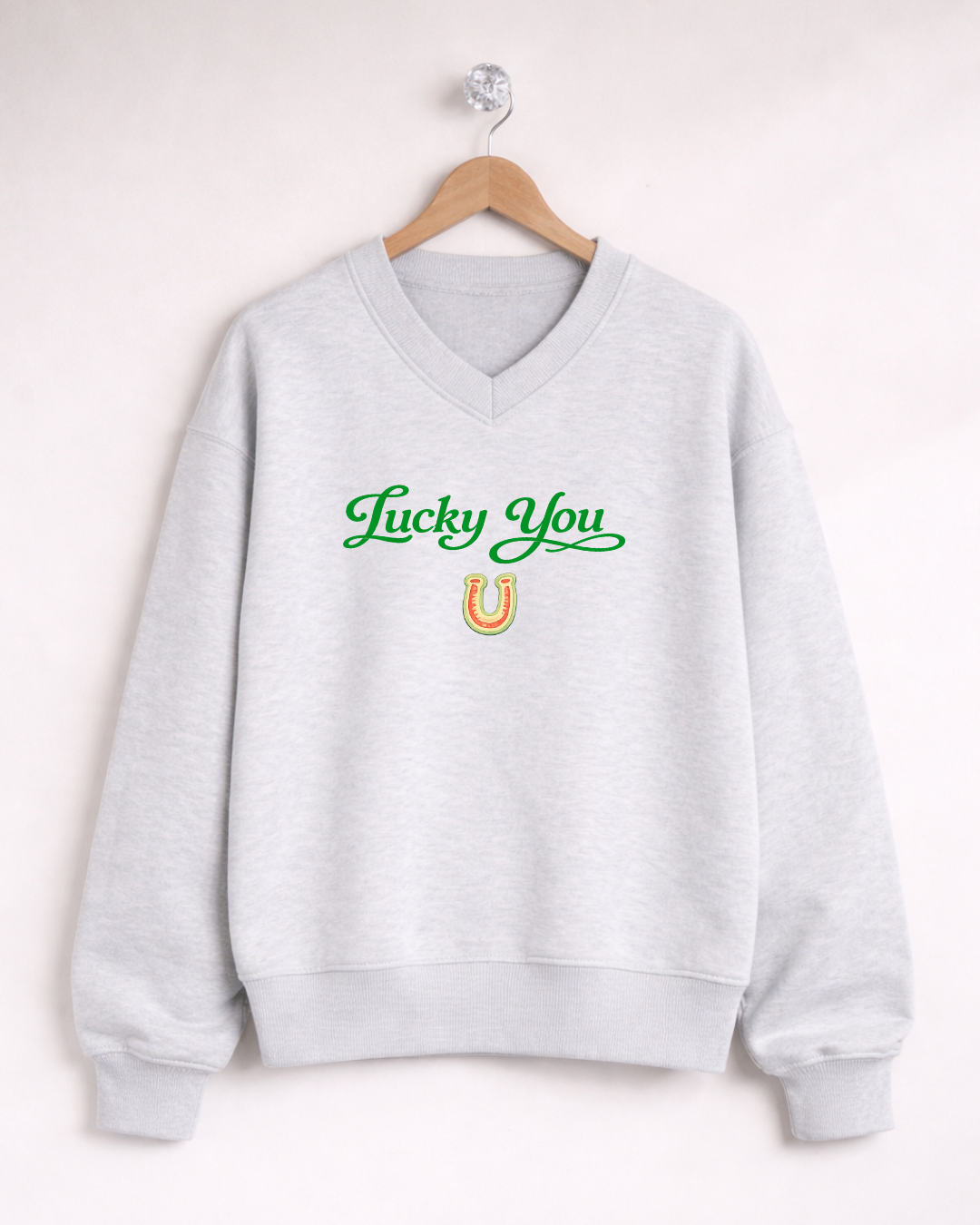 Lucky You V-Neck Crew