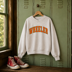 ColorPop Collegiate V-Neck Sweatshirt