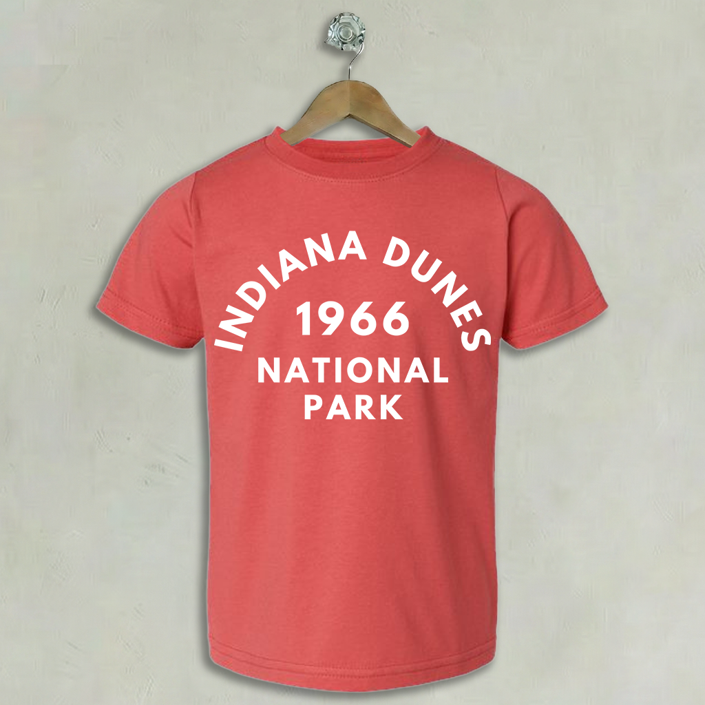 1966 Indiana Dunes National Park T-Shirts 1966 Indiana Dunes National Park Washed Red