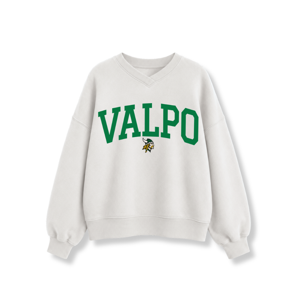 Valpo 90's Collegiate V-Neck Sweatshirt