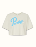 Prestige Arts Retro Varsity Crewneck Sweatshirt Tee Boxy Crop Boxy Crop Adult Prestige Marshmallow Blue Boxy