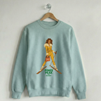 Ski Babes of Pines Peak Vintage Crewneck Sweatshirt Unconventional Green Beers & Bombshells Crew
