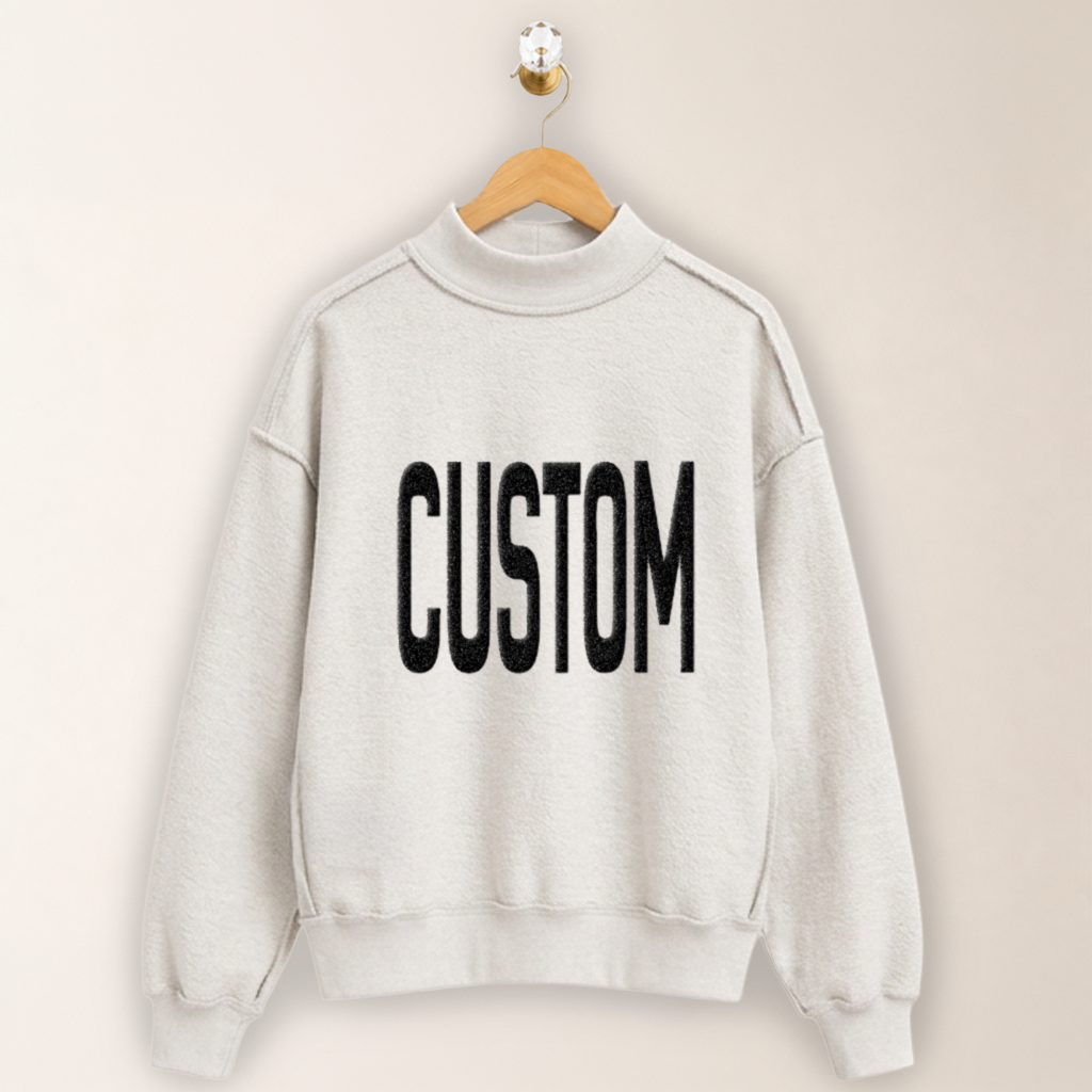 Reversible Custom Mock Neck Sweatshirt