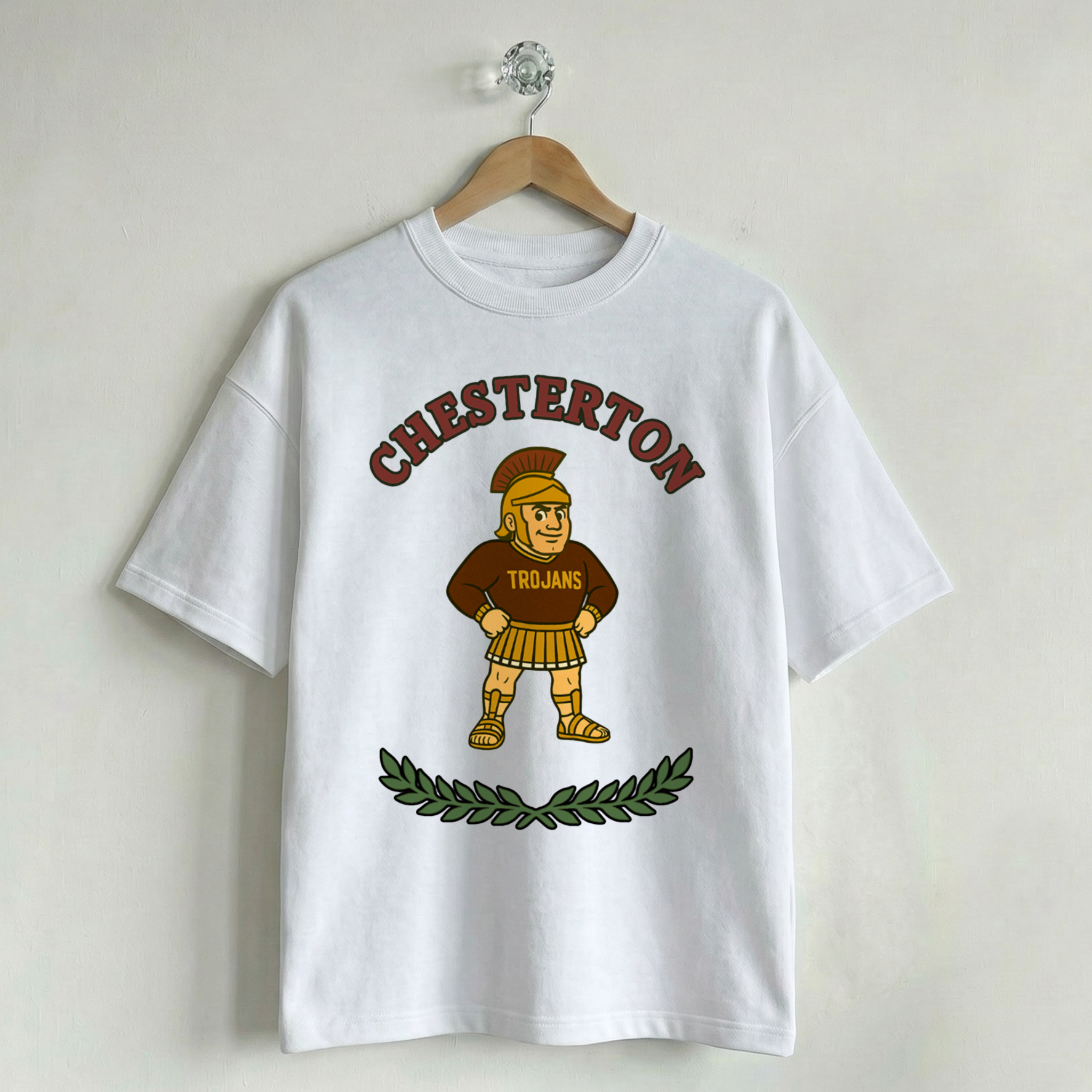Vintage School Mascot Collection Chesterton Trojans Mascot Tee