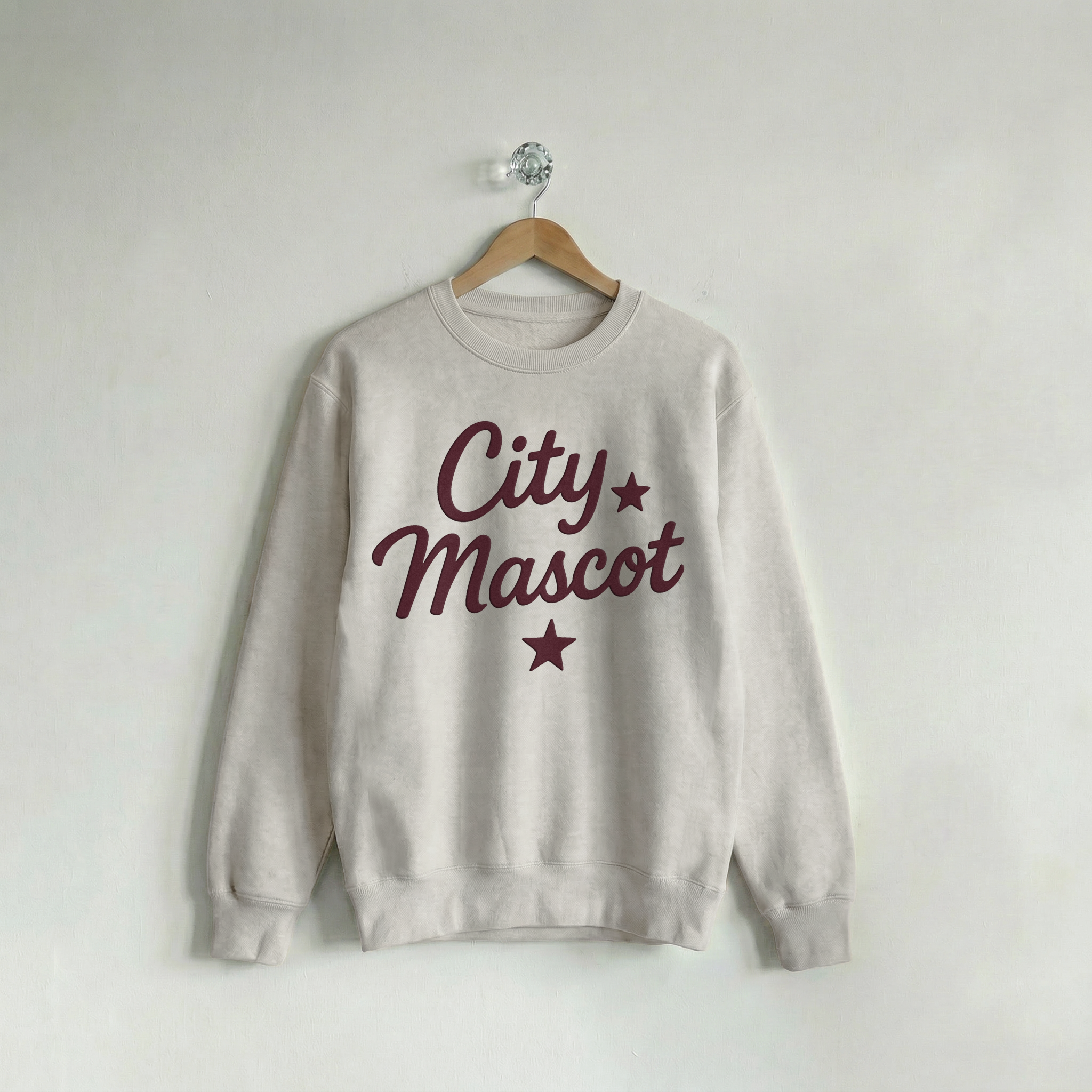 Custom Crew City & Stars Creamy Ash