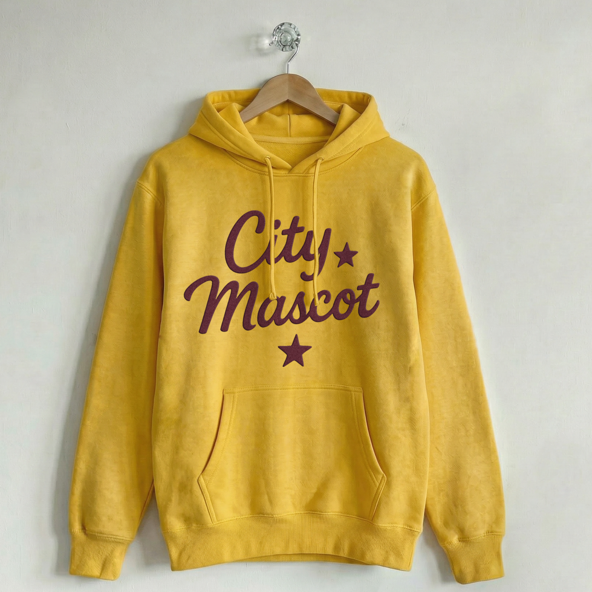 Custom Vintage Hoodie Sweatshirt City & Stars Lemon