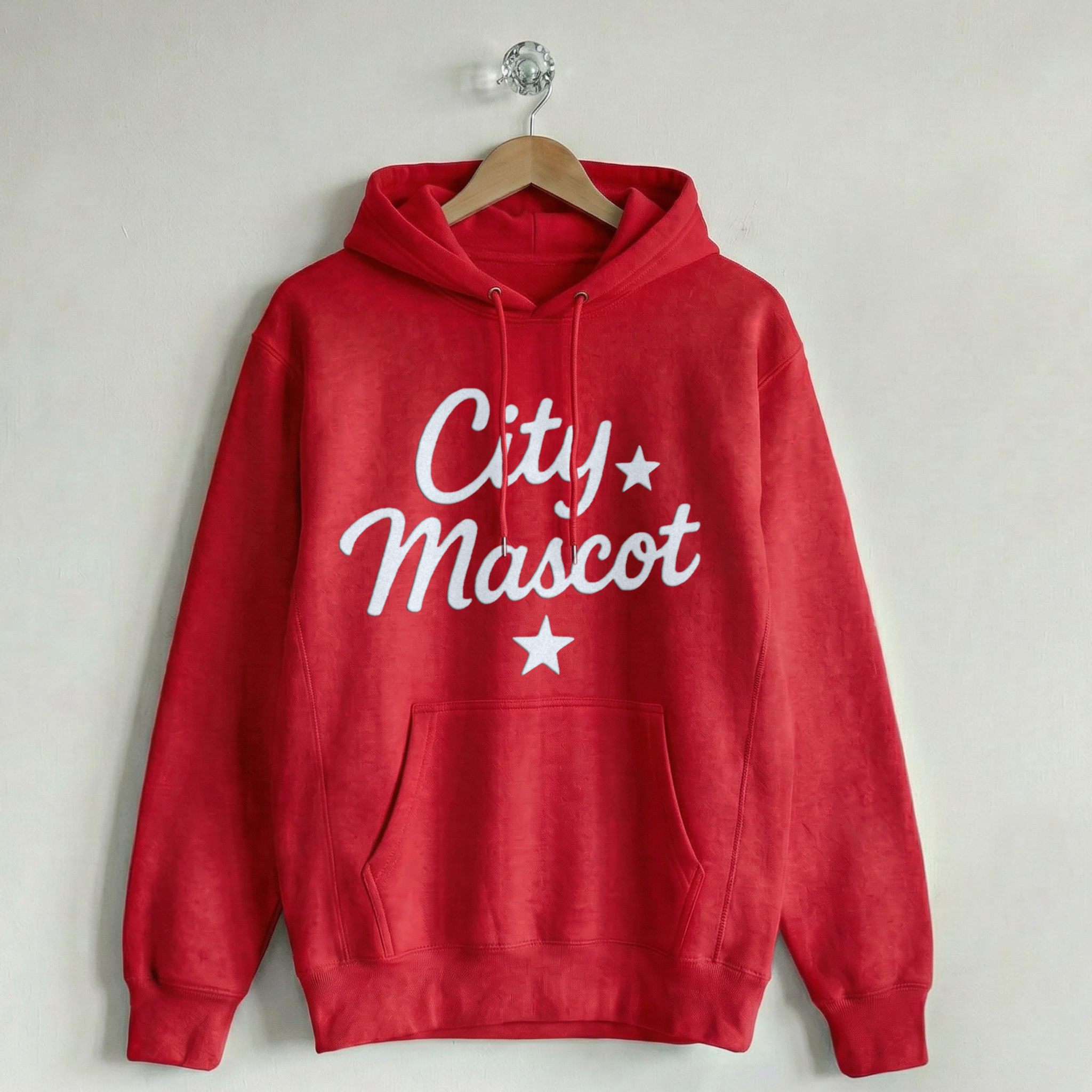 Custom Vintage Hoodie Sweatshirt City & Stars Nantucket Red