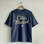 Custom Vintage Graphic Tee City & Stars Navy