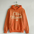 Custom Vintage Hoodie Sweatshirt City & Stars Orange