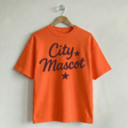Custom Vintage Graphic Tee City & Stars Orange