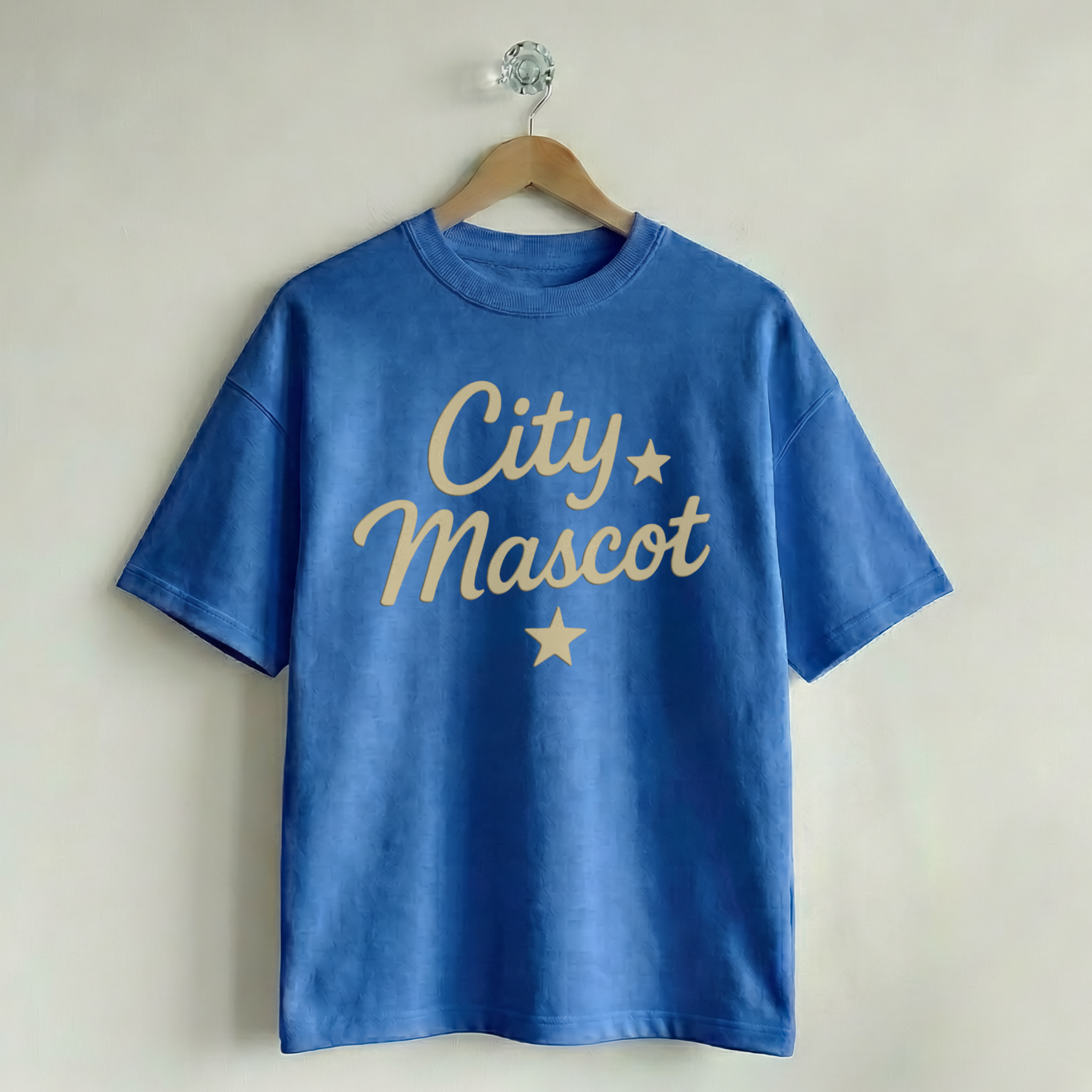 Custom Vintage Graphic Tee City & Stars Royal