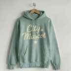 Custom Vintage Hoodie Sweatshirt City & Stars Unconventional Green