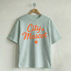 Custom Vintage Graphic Tee City & Stars Unconventional Green