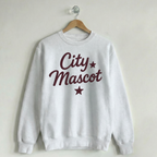 Custom Vintage Crewneck Sweatshirt City & Stars White