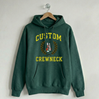 Custom Vintage Hoodie Sweatshirt Collegiate Athletic Forest