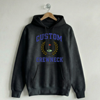 Custom Vintage Hoodie Sweatshirt Collegiate Midnight