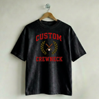 Custom Vintage Graphic Tee Collegiate Midnight