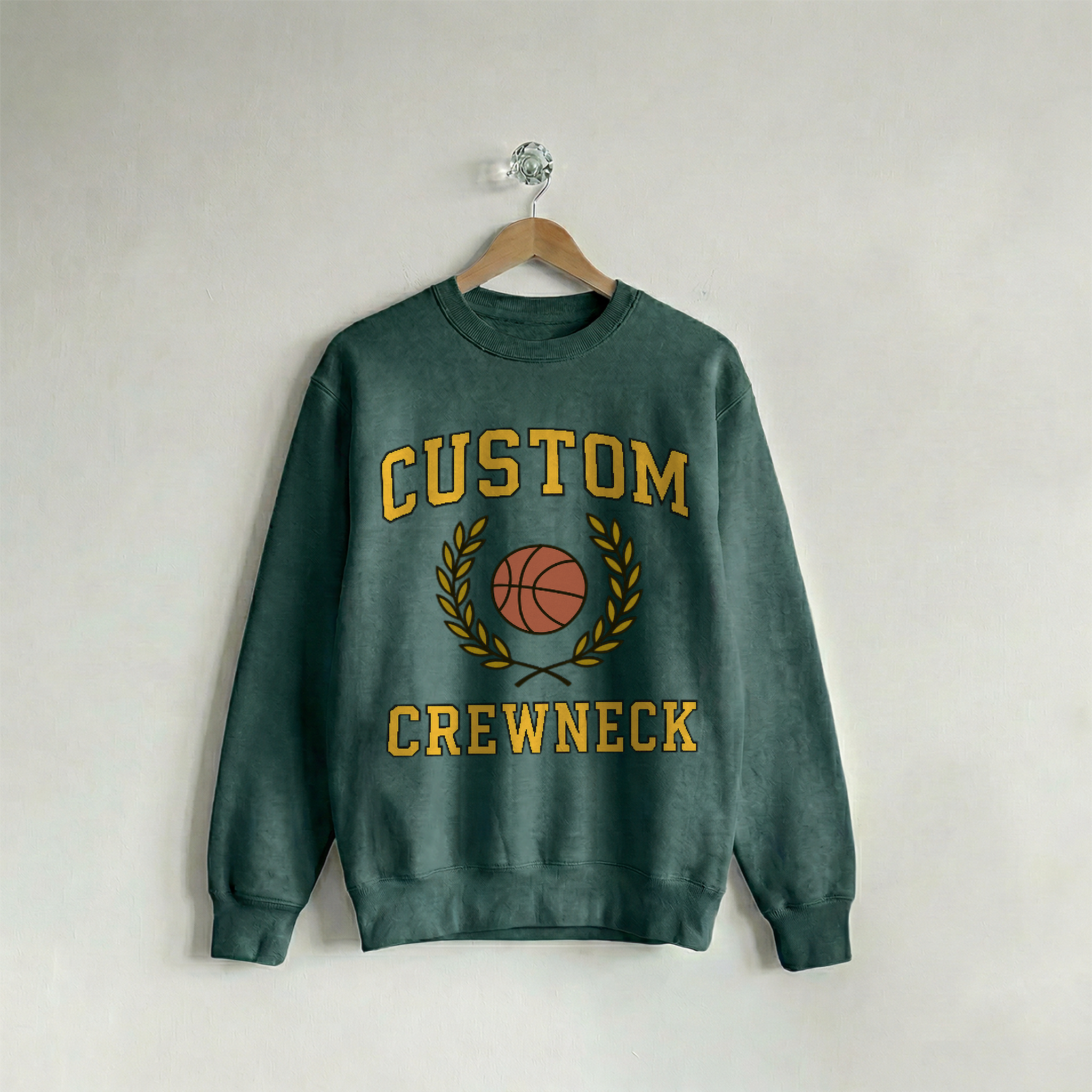 Custom Crew Collegiate Athletic Forest