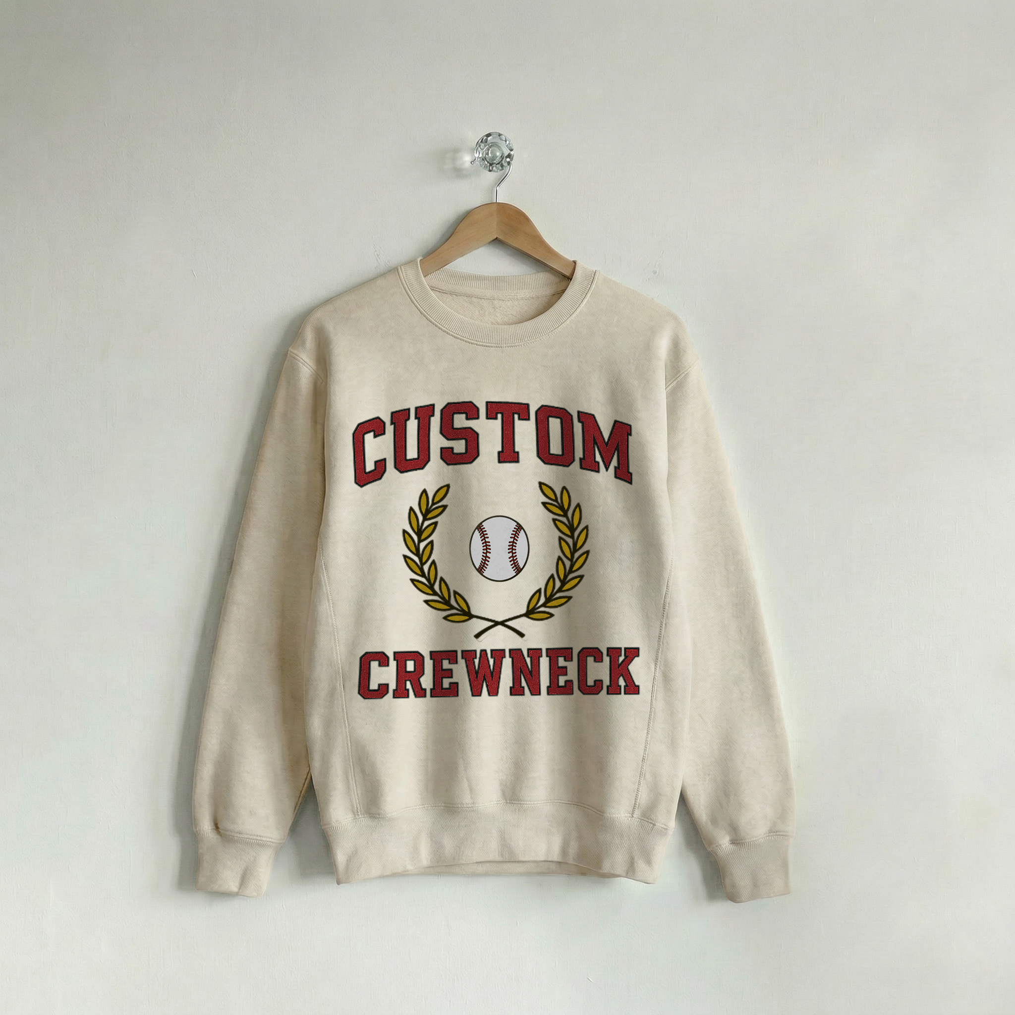 Custom Crew Collegiate Creamy Ash