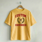 Custom Vintage Graphic Tee Collegiate Lemon
