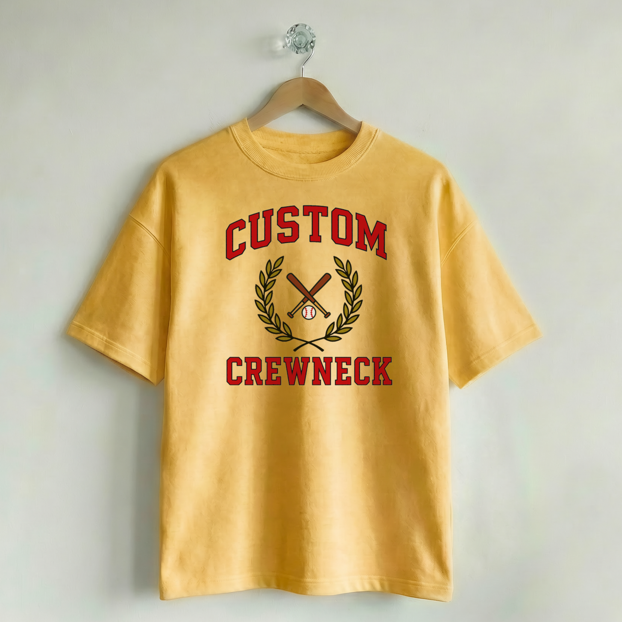 Custom Vintage Graphic Tee Collegiate Lemon