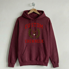 Custom Vintage Hoodie Sweatshirt Collegiate Maroon