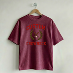 Custom Vintage Graphic Tee Collegiate Maroon