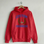 Custom Vintage Hoodie Sweatshirt Collegiate Nantucket Red