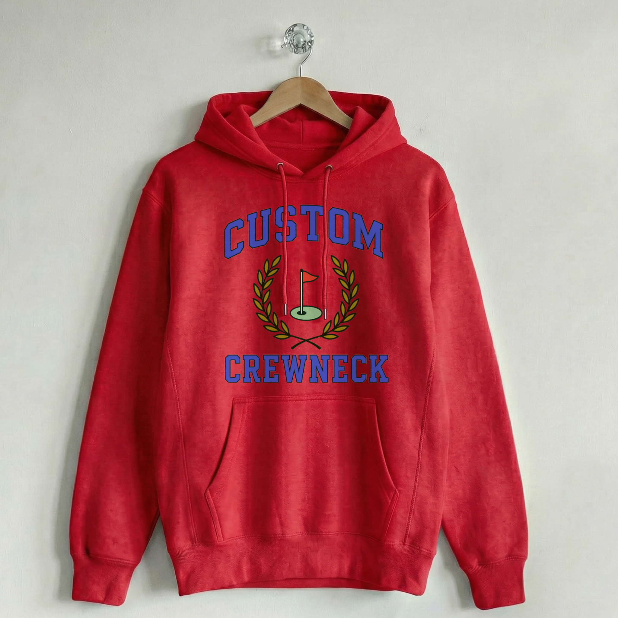 Custom Vintage Hoodie Sweatshirt Collegiate Nantucket Red