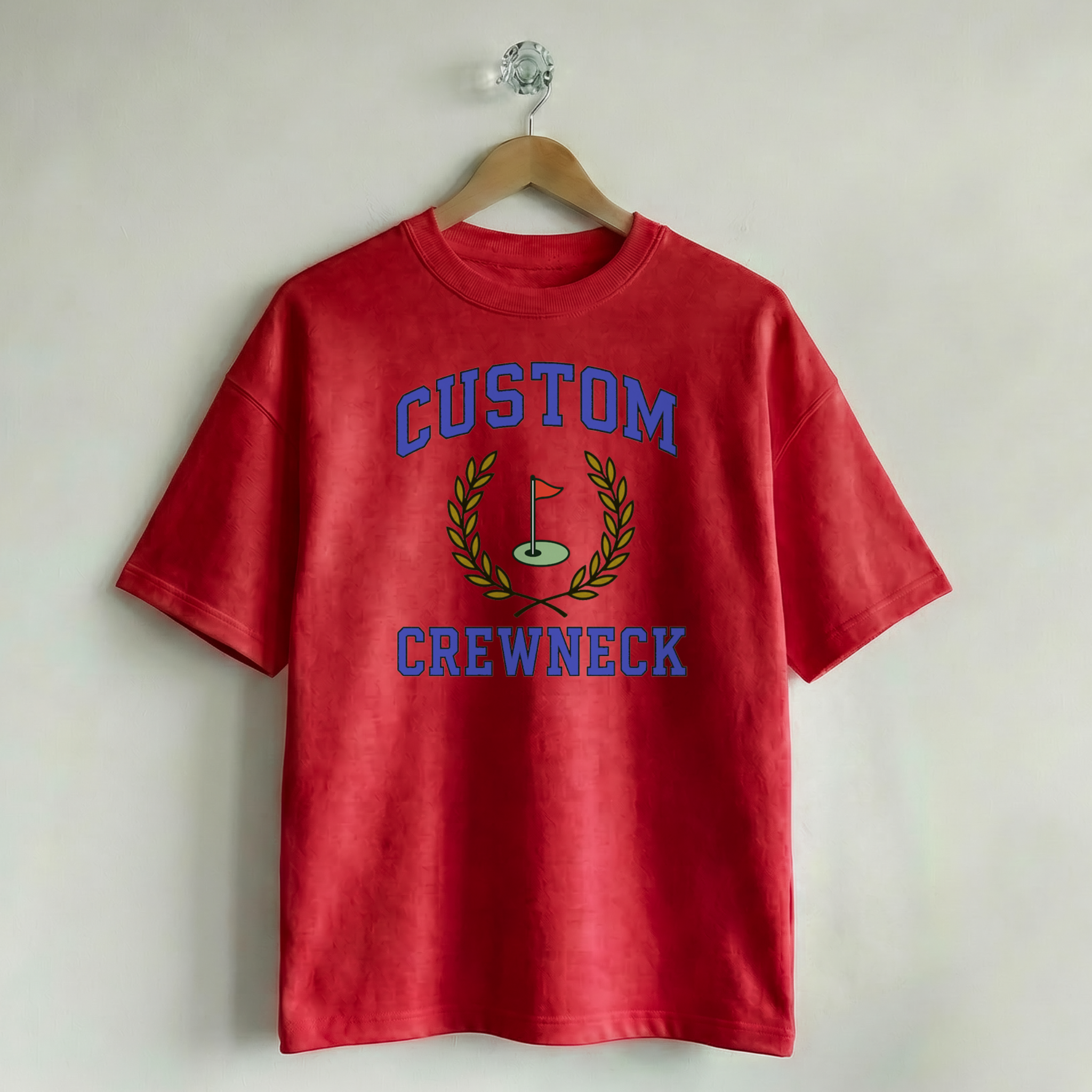 Custom Vintage Graphic Tee Collegiate Nantucket Red