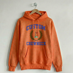 Custom Vintage Hoodie Sweatshirt Collegiate Orange