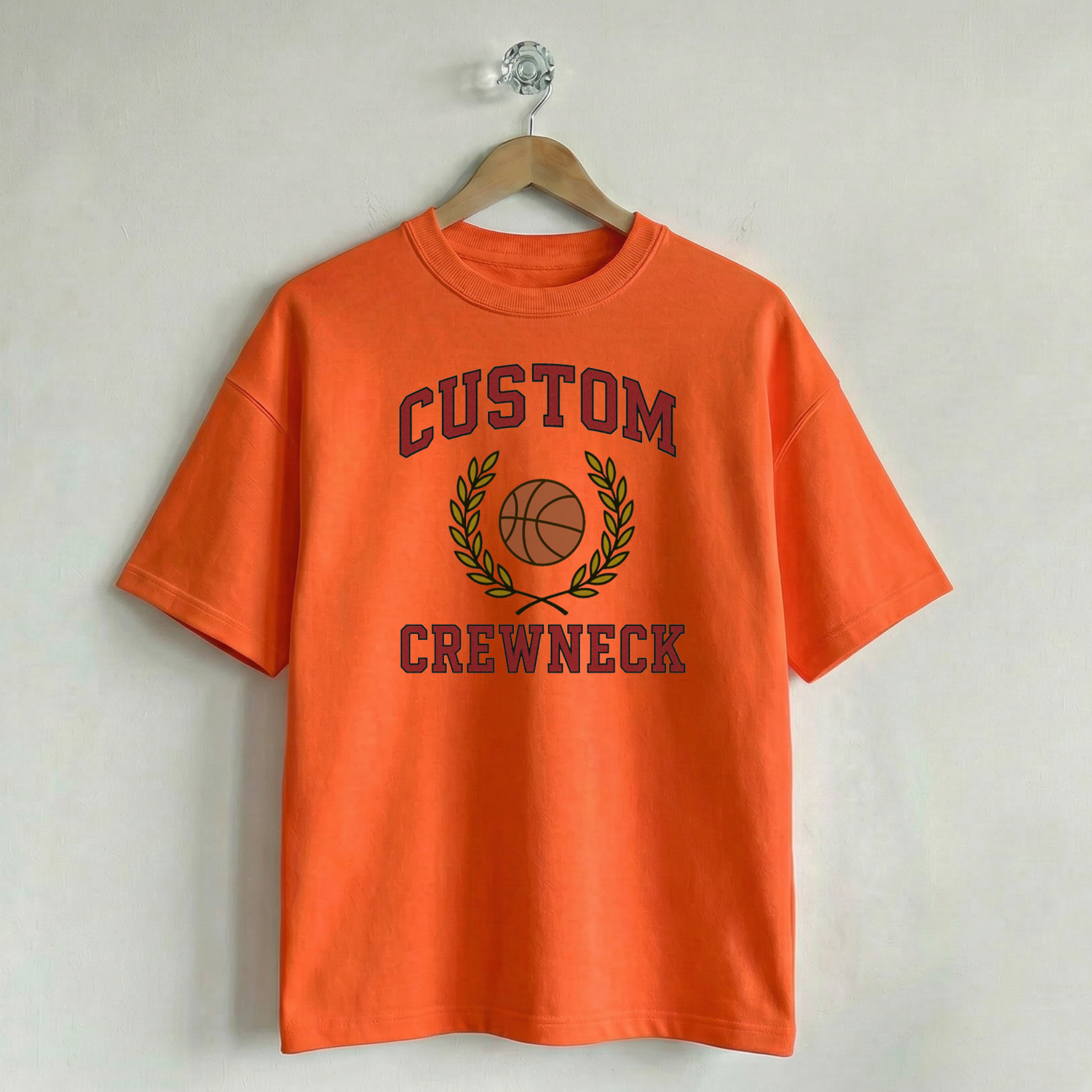 Custom Vintage Graphic Tee Collegiate Orange