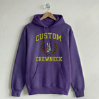 Custom Vintage Hoodie Sweatshirt Collegiate Purple