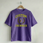 Custom Vintage Graphic Tee Collegiate Purple