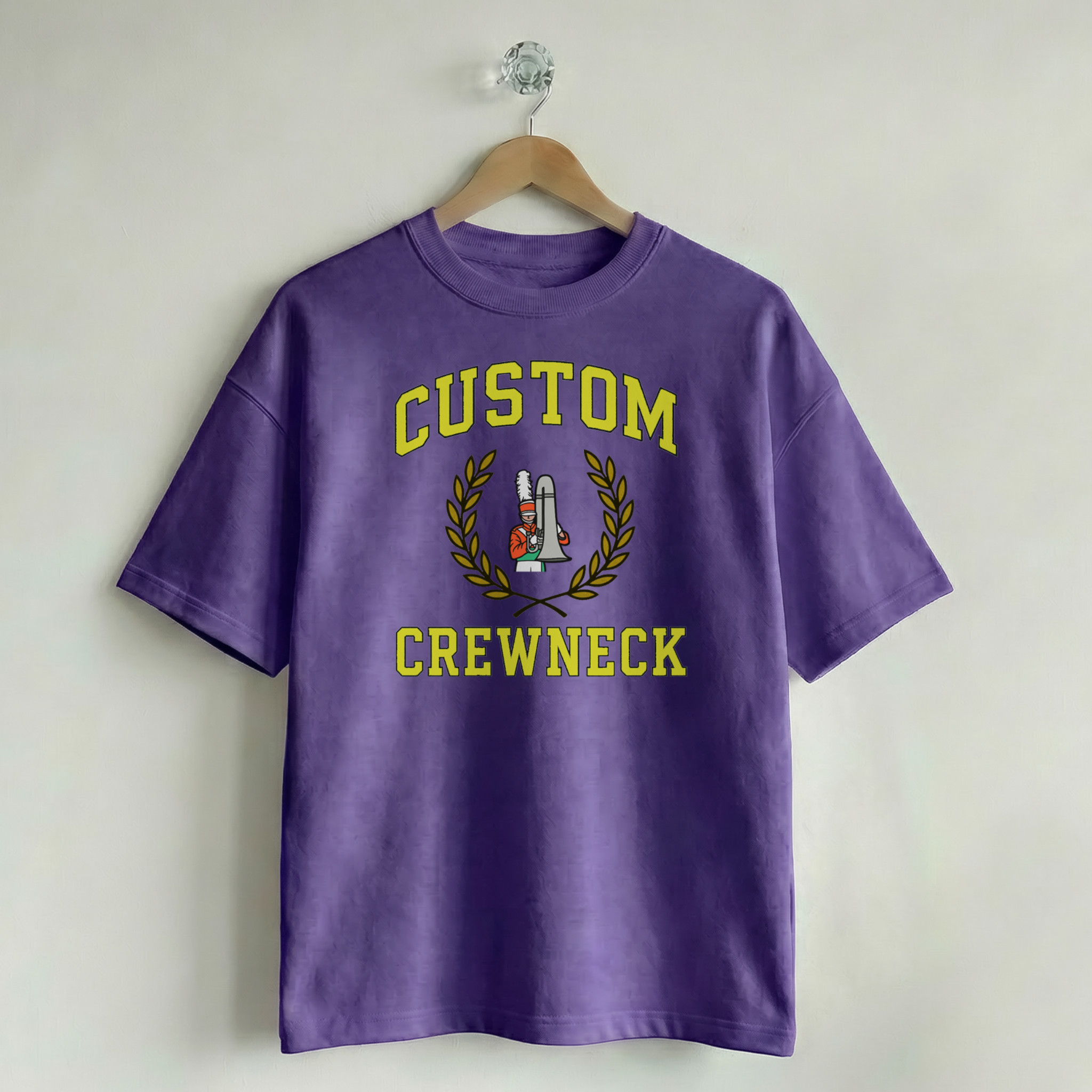 Custom Vintage Graphic Tee Collegiate Purple