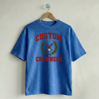 Custom Vintage Graphic Tee Collegiate Royal
