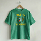 Custom Vintage Graphic Tee Collegiate Turf