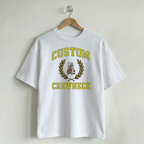 Custom Vintage Graphic Tee Collegiate White