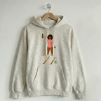 Ski Babes of Pines Peak Vintage Crewneck Sweatshirt Creamy Ash "Did Somebody Say Champagne?" Hoodie