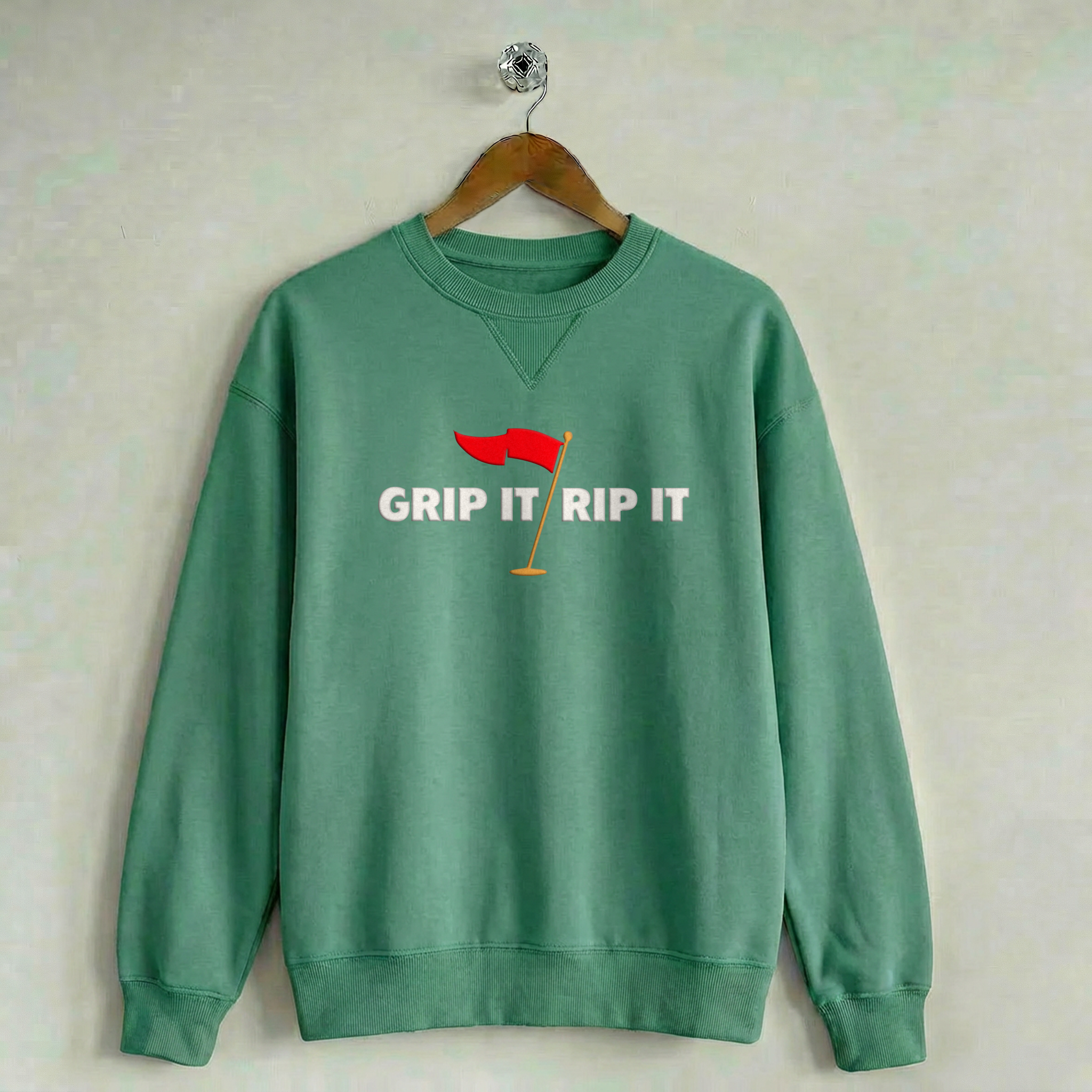 Golf Vintage Crewneck Sweatshirt Grip It & Rip It Flock Crew