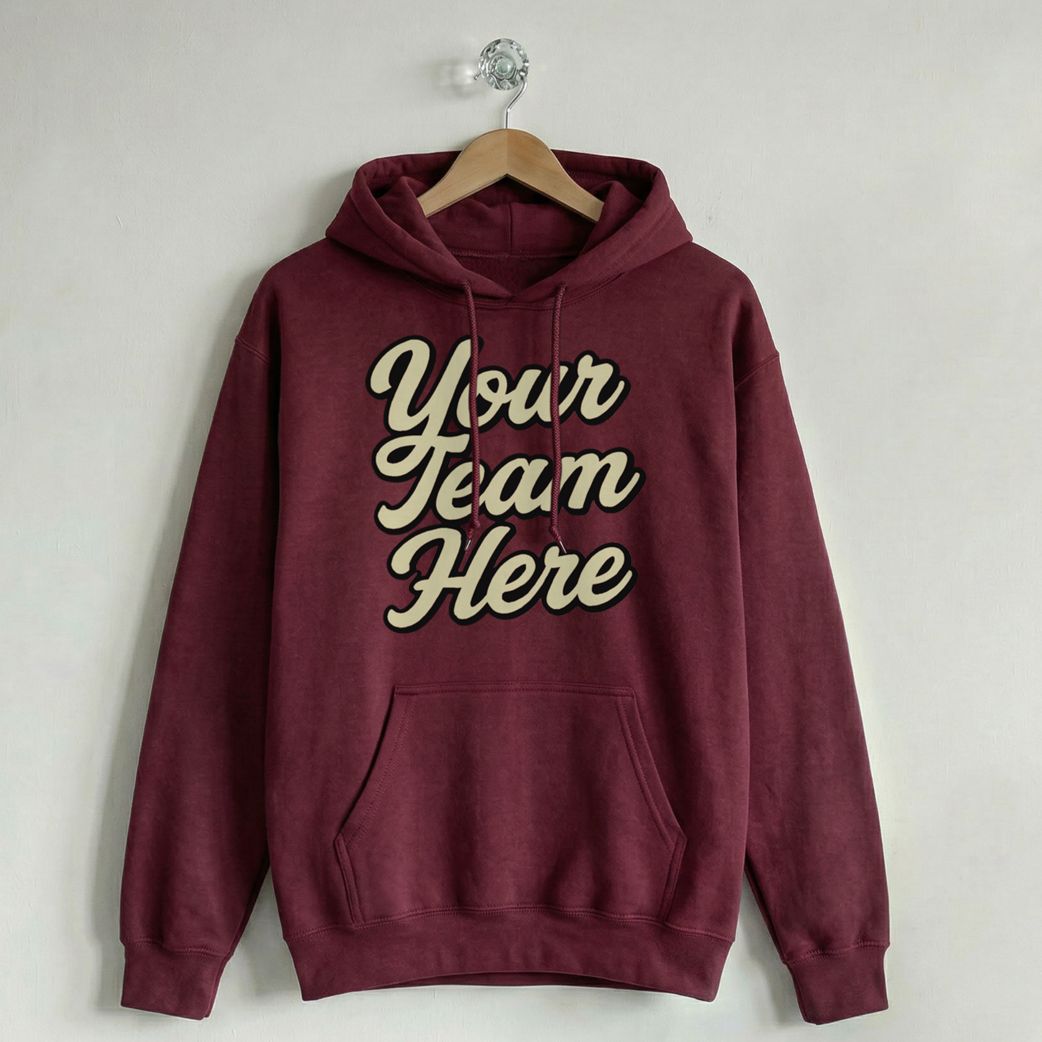 Custom Vintage Hoodie Sweatshirt Heritage Maroon