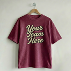 Custom Vintage Graphic Tee Heritage Maroon