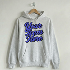 Custom Vintage Hoodie Sweatshirt Heritage Varsity Gray