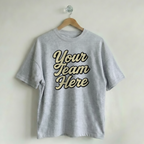 Custom Vintage Graphic Tee Heritage Varsity Gray