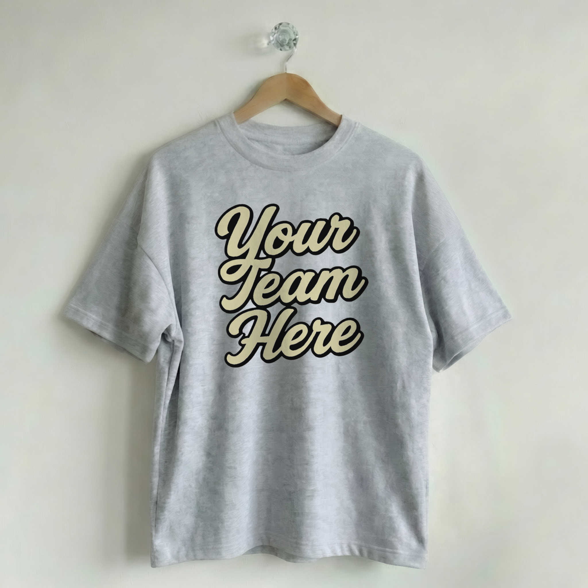 Custom Vintage Graphic Tee Heritage Varsity Gray