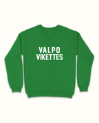 Valparaiso Vikettes Jersey Crewneck Sweatshirt Hoodie Tee Vikettes Jersey Crew Green