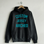 Custom Vintage Hoodie Sweatshirt Jersey Arched Midnight