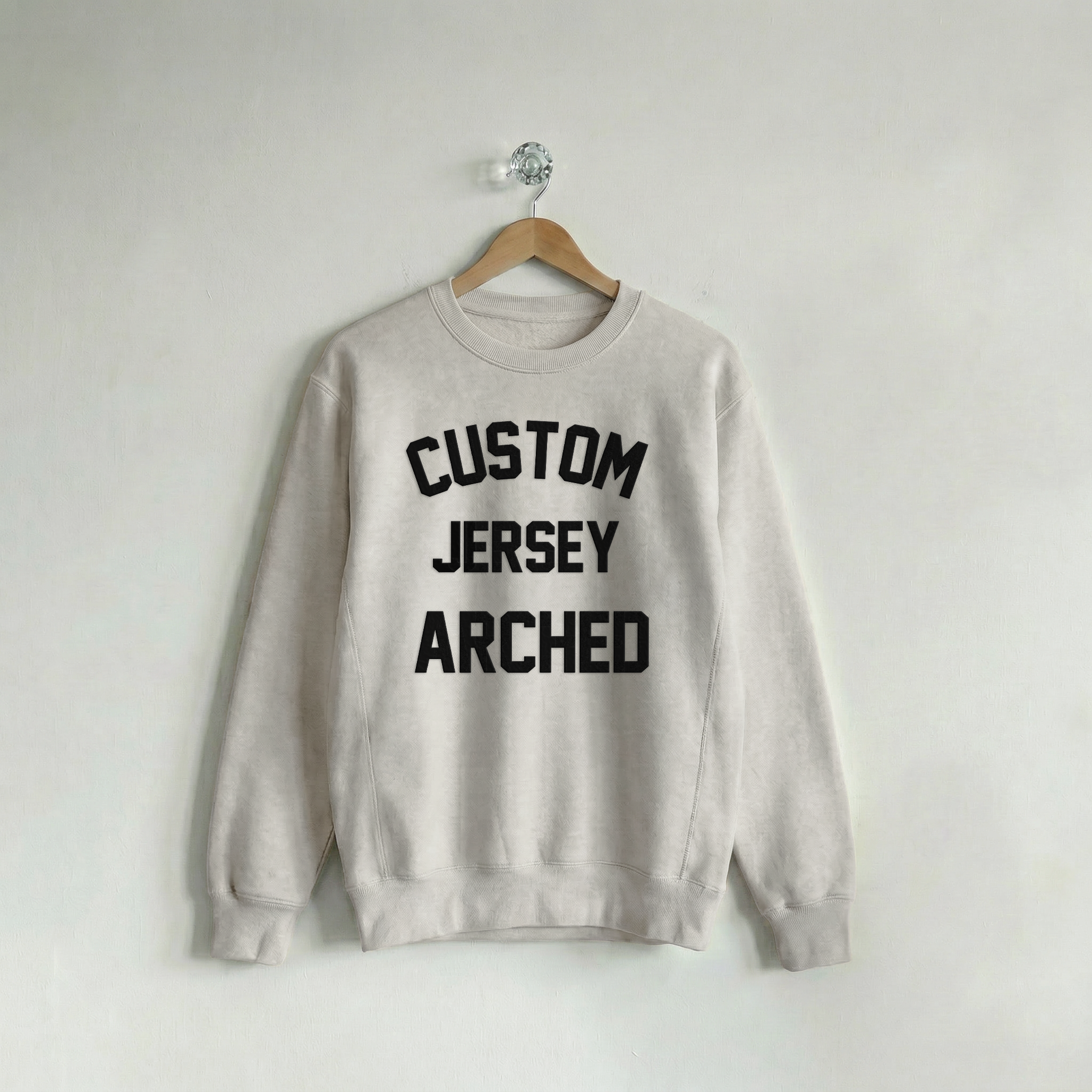 Custom Crew Jersey Arched Creamy Ash