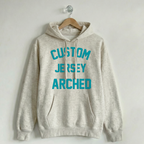 Custom Vintage Hoodie Sweatshirt Jersey Arched Creamy Ash